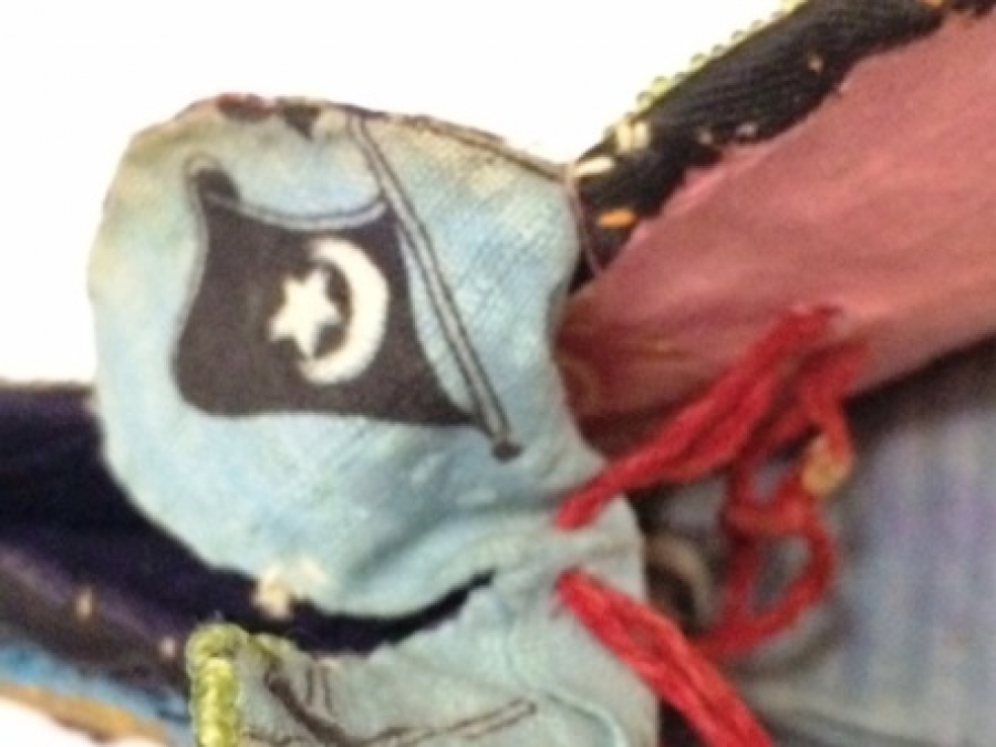 OSMANLI KESE BONCUK İŞİ İCERSİ OSMANLI BAYRAKLI PARA KESESİ TAMAMI EL İŞCİLİGİ