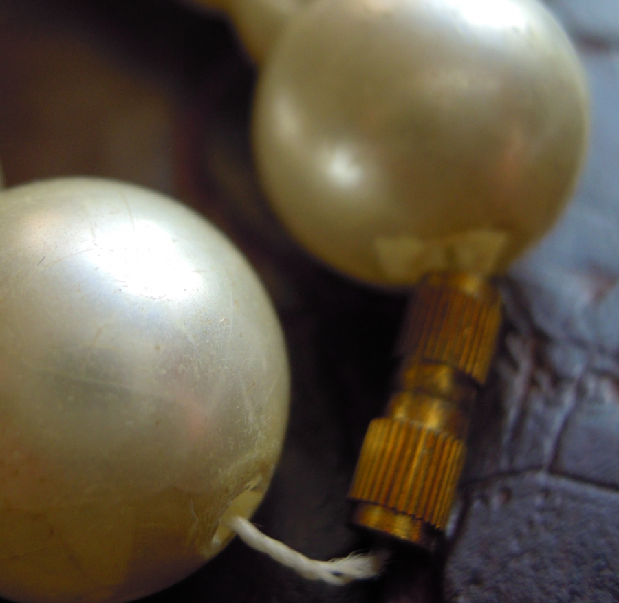 İNCİ İRİ BONCUK EMİTASYON KOLYE 40 CM