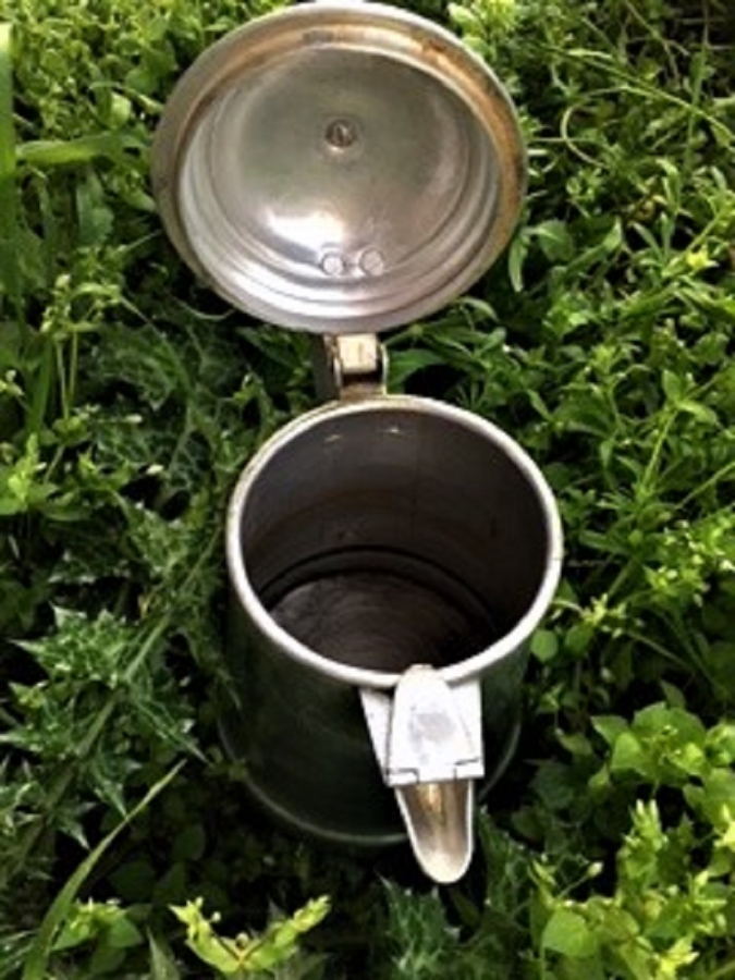  ANTİKA CAYDANLIK METAL ALİMÜNYUM KAPAKLI KULPLU