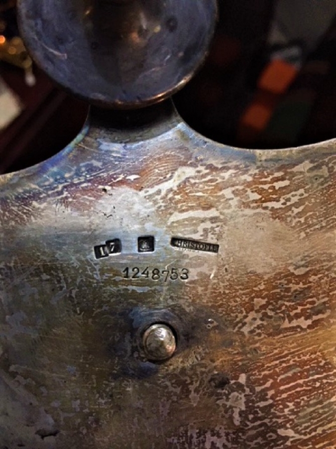 CHRISTOFLE TAŞINABİLİR  GECMELİ YAGLIK LİMONLUK SOSLUK  20 CM YÜKSEKLİKDE EKSİKSİZ