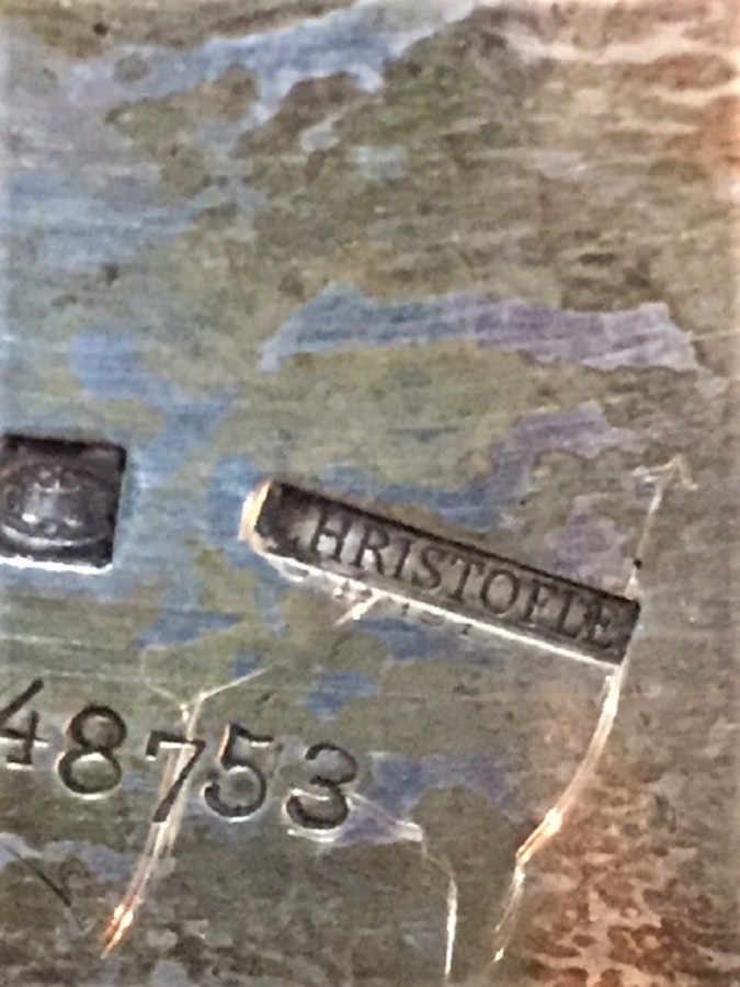 CHRISTOFLE TAŞINABİLİR  GECMELİ YAGLIK LİMONLUK SOSLUK  20 CM YÜKSEKLİKDE EKSİKSİZ