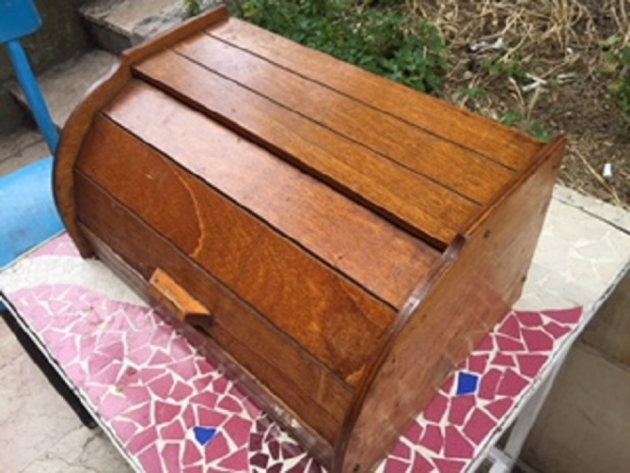 EKMEK SAKLAMA KUTUSU AHŞAP KAP ACILIR KAPANIR SURGULU EKMEKLİK