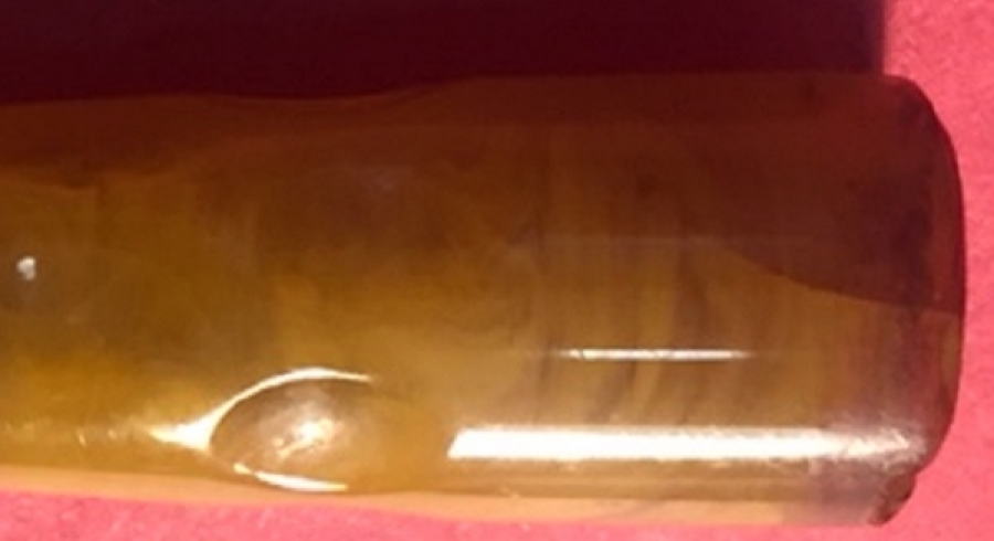 KEHRİBAR AMBER SİGARA AĞIZLIK DERİ MUHAFAZASINDA USTA İŞİ EL YAPIMI