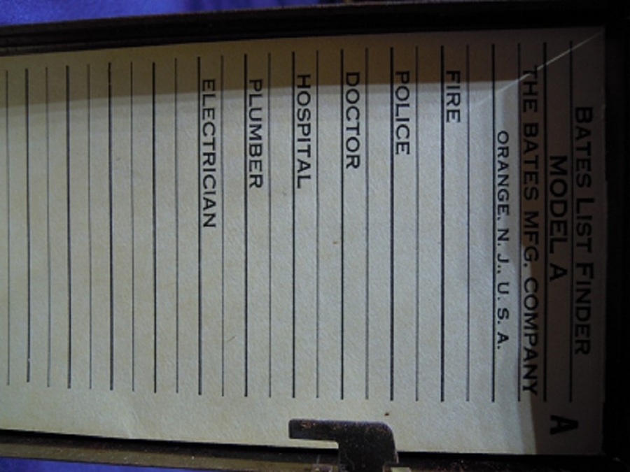 1950 USA AMERİKAN MASA ÜSTÜ METAL TELEFON NOT REHBERİ FİHRİST REHBER