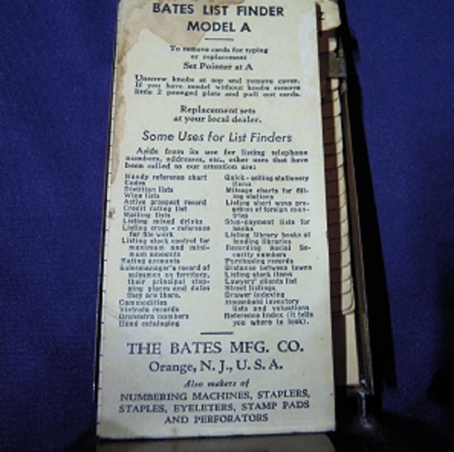1950 USA AMERİKAN MASA ÜSTÜ METAL TELEFON NOT REHBERİ FİHRİST REHBER