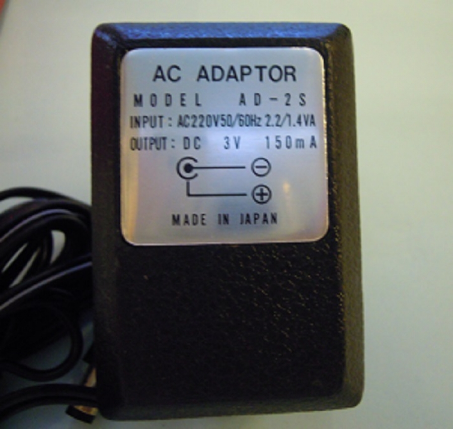 AC ADAPTOR 3 VOLT 150 MM