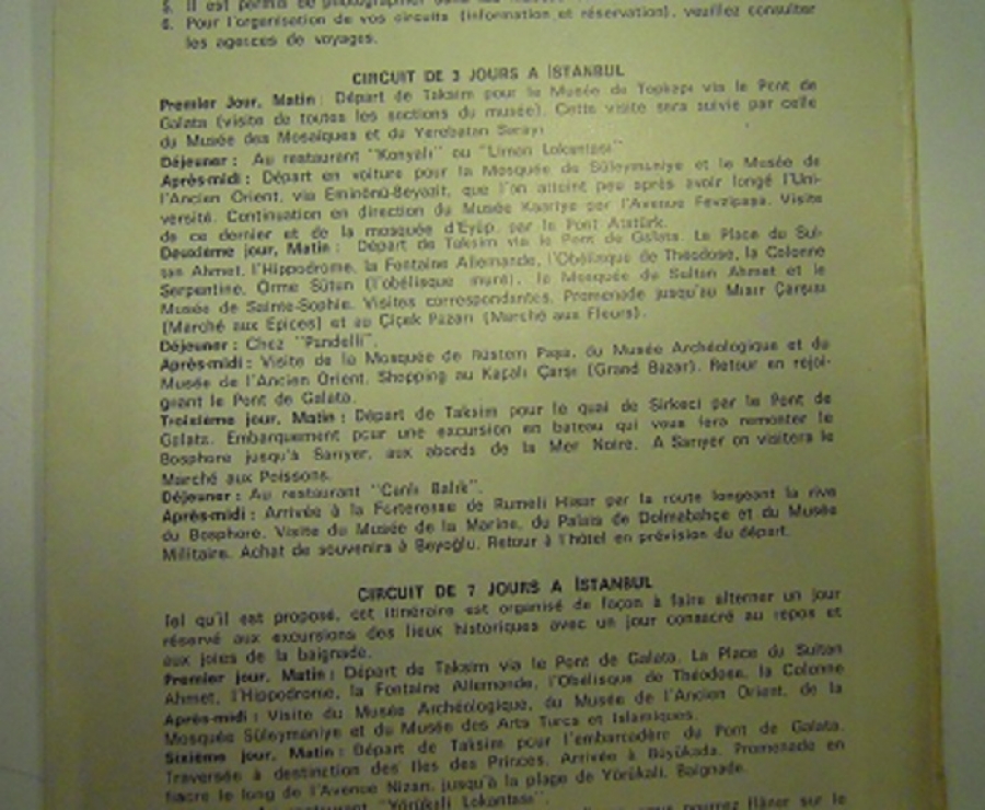 İSTANBUL MINISTERE DU TOURISME ET DE L'INFORMATION HARITA