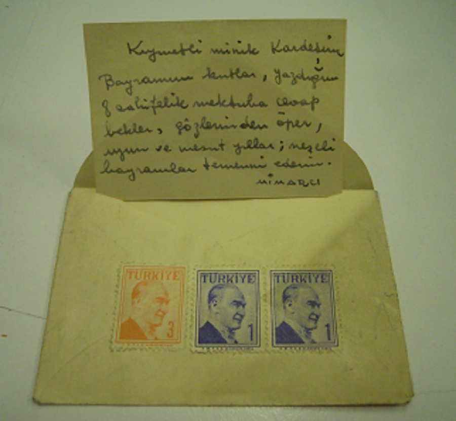 MAKARNA REKLAMLI KAYSERİ PULLU TEBRİK KARTI