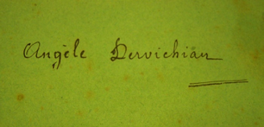 ANGELA DERVİCHİYAN A AİT YAZILI DEFTER 