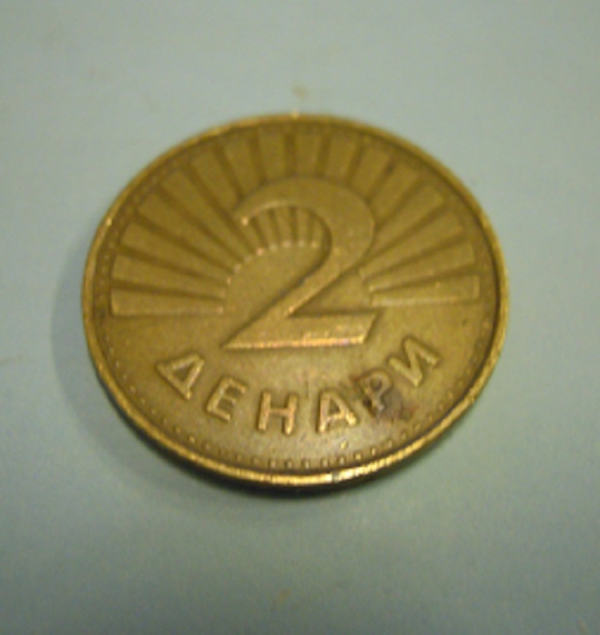 2 DENARII REPUBLİKA MAKEDONİJA 1993 METAL PARA