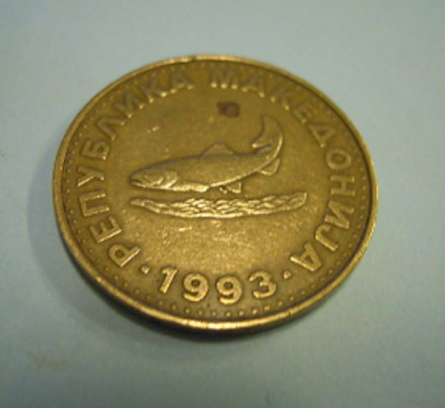 2 DENARII REPUBLİKA MAKEDONİJA 1993 METAL PARA