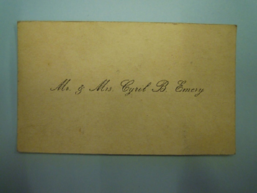 MR. & MRS JYRİL B. EMERY KARTVİZİT