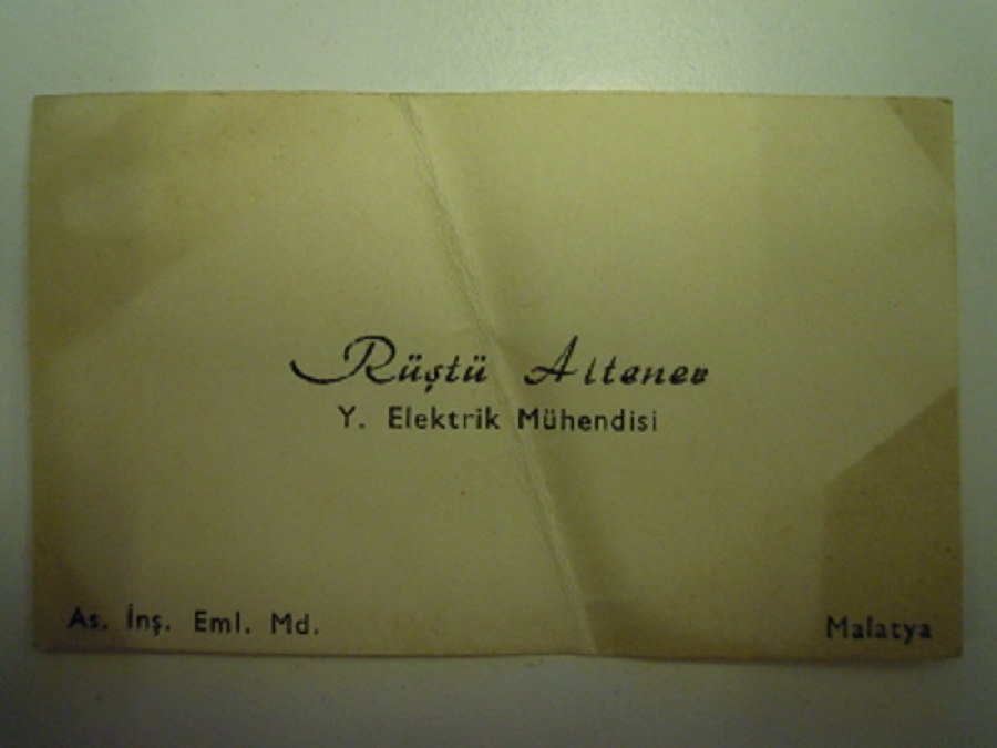 RÜŞTÜ ALTANER KARTVİZİT 