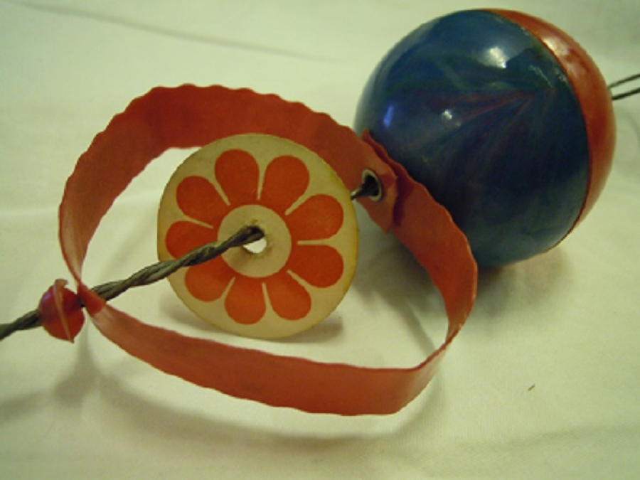 1960 YERLİ TÜRK MALI PERVANELİ TOPLU ELLE CEVRİLEN  FIR FIR OYUNCAK