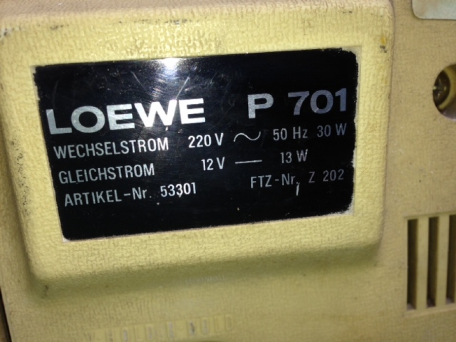 P 701 53301 TELEVİZYON  LOEWE-OPTA SİYAH BEYAZ 1973 ALMAN 