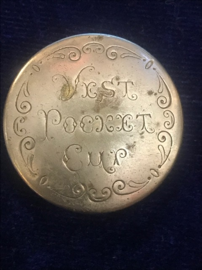 1897 ABD YELEK CEP KUPASI METAL SEYAHAT VİSKİ SHOT + KAPAK KOVBOY AKARDEON BARDAK