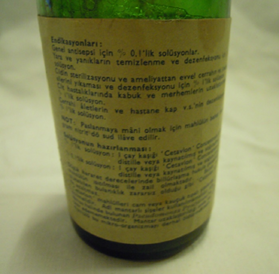 100 C.C CETAVLON CONCENTRATE ( % 20 ) KAPAKLI CAM  İLAC ŞİŞESİ