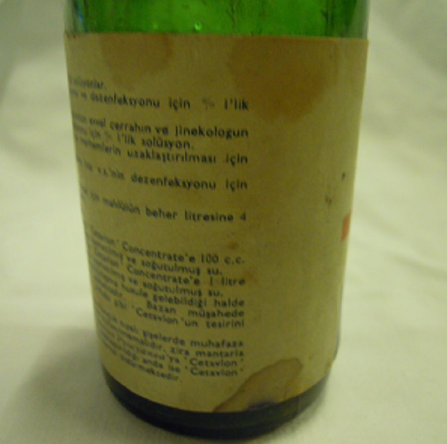 100 C.C CETAVLON CONCENTRATE ( % 20 ) KAPAKLI CAM  İLAC ŞİŞESİ