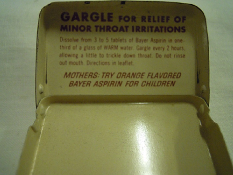 BAYER 12 TABLETS PRESS HERE ASPIRIN 5 GRS.EACH FAST PAIN RELIEF TENEKE KUTU