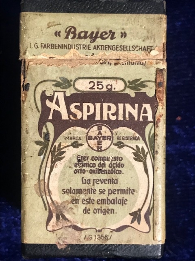 BAYER ASPIRIN KARTON KUTU 25 GR  ALMAN 4 DİLDE ACIKLAMALI