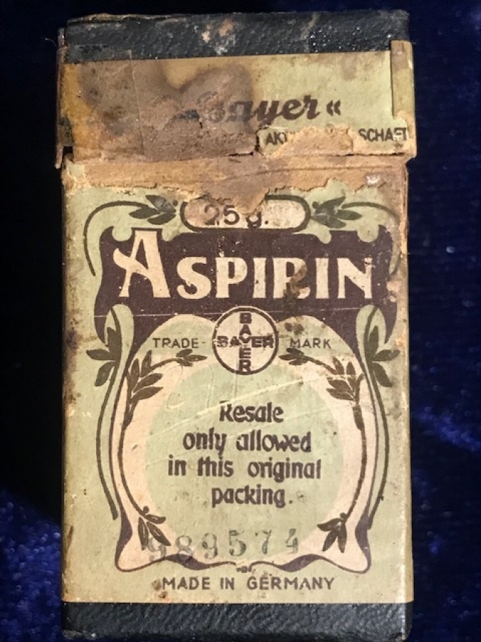 BAYER ASPIRIN KARTON KUTU 25 GR  ALMAN 4 DİLDE ACIKLAMALI