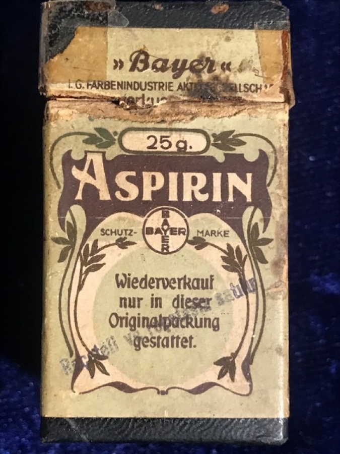BAYER ASPIRIN KARTON KUTU 25 GR  ALMAN 4 DİLDE ACIKLAMALI