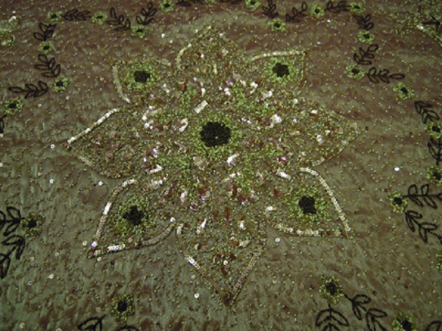 BONCUK PUL İŞLEMELİ EL İŞ SEHBA ÖRTÜSÜ