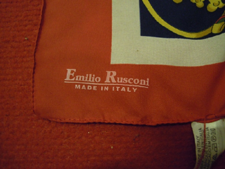 EMİLİO RUSCONİ MADE IN ITALY İPEK EŞRAP POLO KULUP