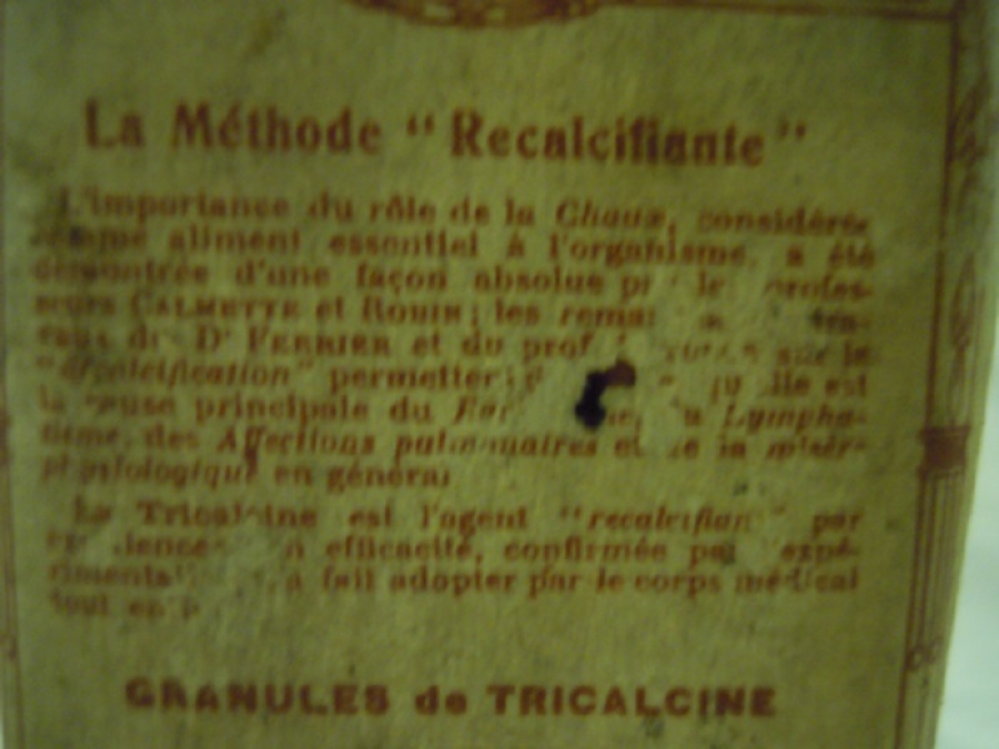 TRİCALCINE BOŞ KAHVERENGİ CAM ETİKETLİ İLAC  ŞİŞE