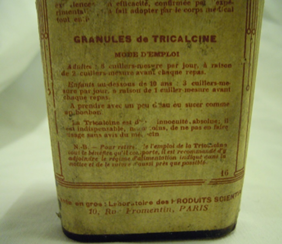 TRİCALCINE BOŞ KAHVERENGİ CAM ETİKETLİ İLAC  ŞİŞE