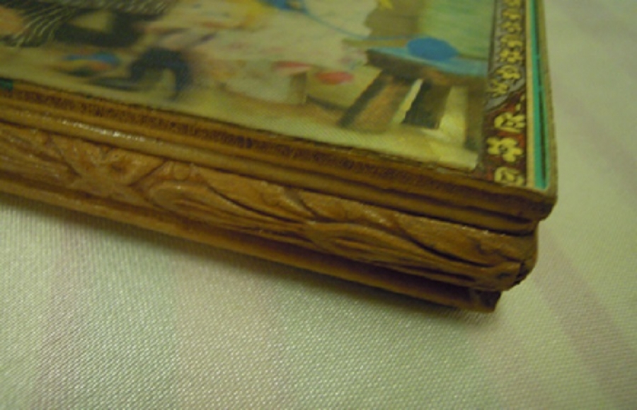 AHŞAP COK AMACLI HER YÜZÜ BOYALI RESİMLİ ŞEKERLEME KUTU