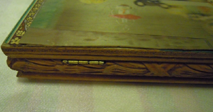 AHŞAP COK AMACLI HER YÜZÜ BOYALI RESİMLİ ŞEKERLEME KUTU