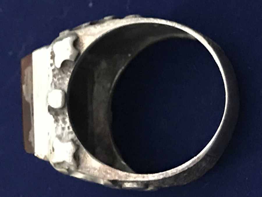 AKİK EL KAZIMA ÜZERİ YAZILI TAŞLI HAS SAF GÜMÜŞDEN  KAPALICARŞI HAMPAR USTA İŞCİLİKLİ YÜZÜK 