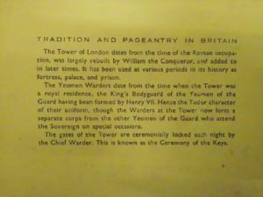 KARTPOSTAL TRADITION AND PAGEANTRY IN BRITAN