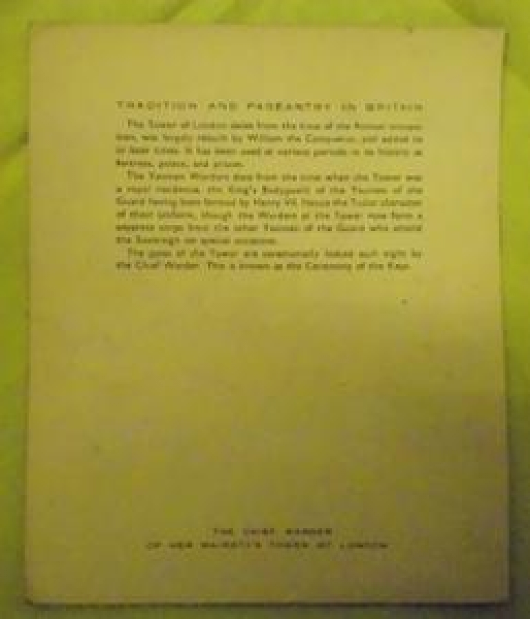 KARTPOSTAL TRADITION AND PAGEANTRY IN BRITAN