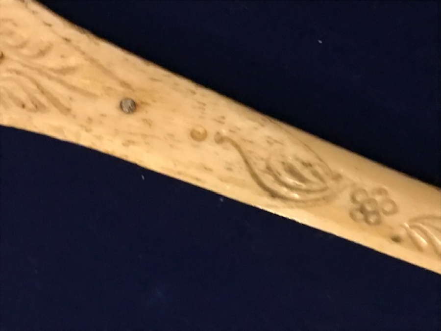 OSMANLI KEMİK ZARF ACICI KELEM İŞ SÜSLEME TAS AYNALI UZERİ PARLAK MİNİK TAŞ SÜSLEMELİ 