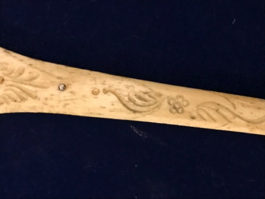 OSMANLI KEMİK ZARF ACICI KELEM İŞ SÜSLEME TAS AYNALI UZERİ PARLAK MİNİK TAŞ SÜSLEMELİ 