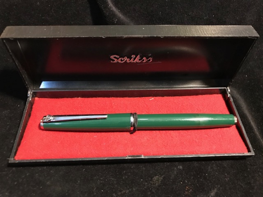 SCRIKSS 17 MODELİ YEŞİL POMPALI MUREKKEP CEKMELİ DOLMA KALEM 