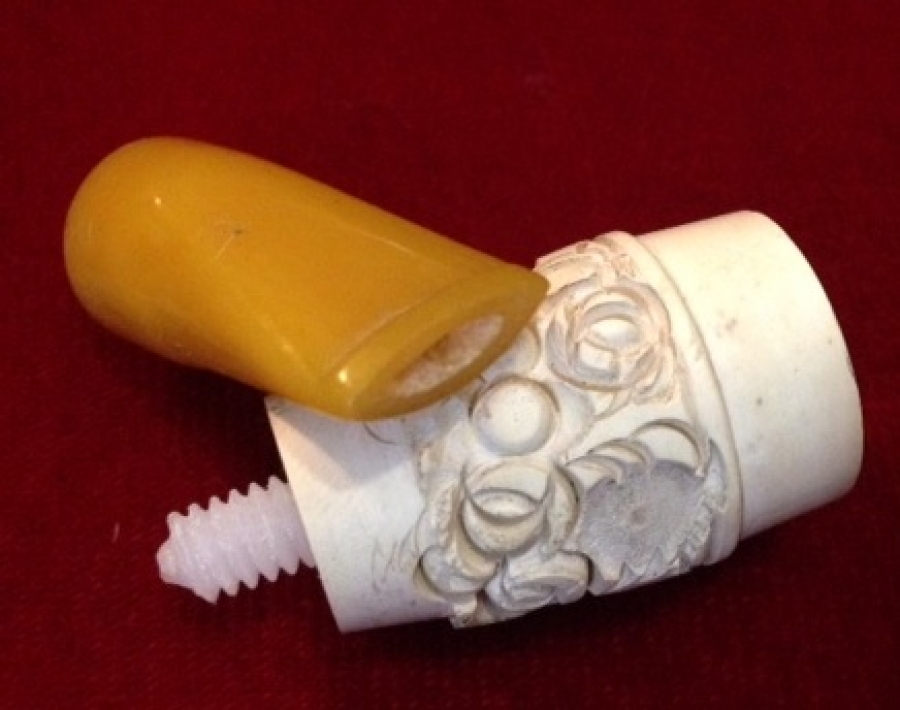 LULE TAŞI VE KATALİNDEN EL İŞCİLİKLİ YAPILMIŞ  SARMA TÜTÜN İÇİLEN AGIZLIK