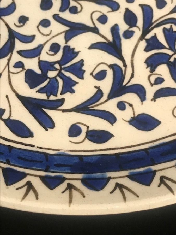 HUZUR CİNİ FABRİKASI KUTAHYA TABAK OSMANLI EL KARANFİL CALIŞMASI