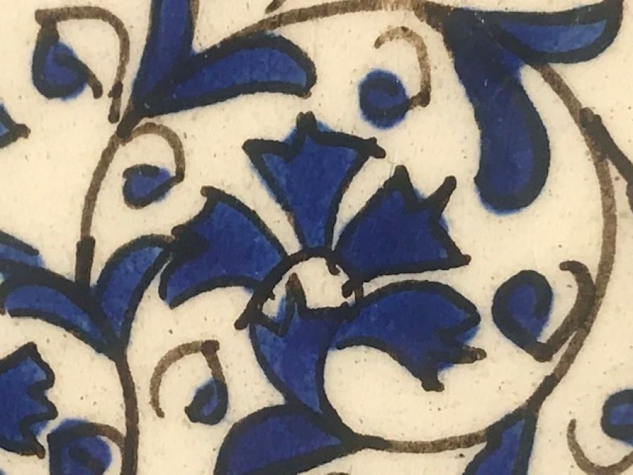 HUZUR CİNİ FABRİKASI KUTAHYA TABAK OSMANLI EL KARANFİL CALIŞMASI