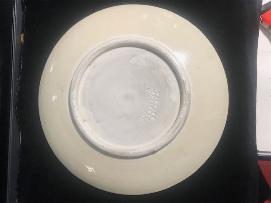 HUZUR CİNİ FABRİKASI KUTAHYA TABAK OSMANLI EL KARANFİL CALIŞMASI