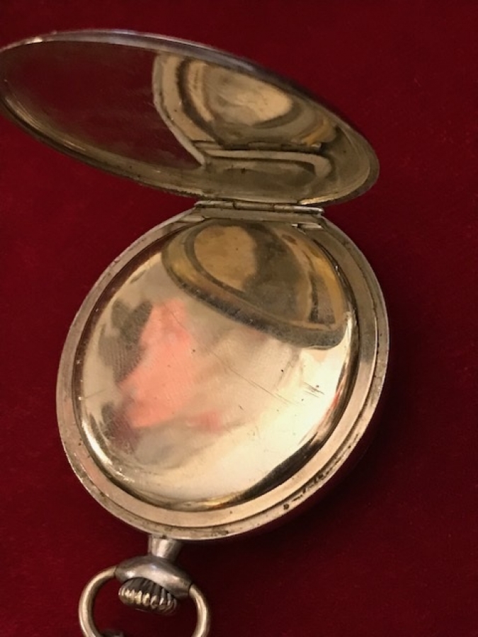 MEKANİK KURMALI AERA FRANSIZ  EMAYE KADRAN CİFT KAPAKLI PİRİNC SARI TAŞLI MAKİNE SORUNSUZ KÖSTEKLİ CEP SAATİ