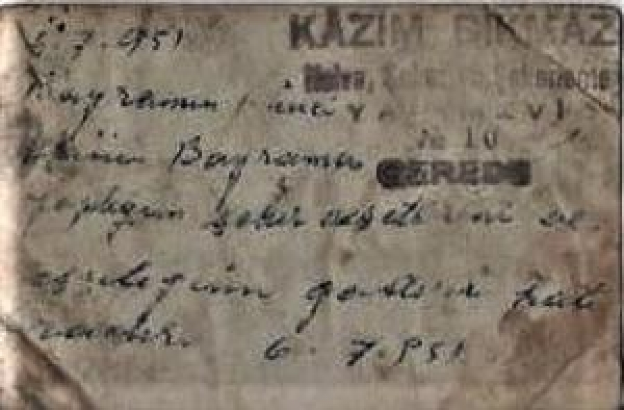 ŞEKERCİ KAZIM BIKMAZ 1951 HELVA ŞEKER VE ŞEKERLEME YAPIM EVİ GEREDE 