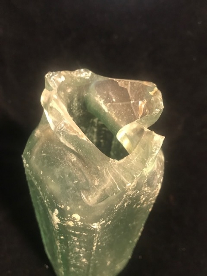 HASSAN BEY GAZOZ ŞİŞESİ FRANSIZCA VE OSMANLICA YAZILI DİBİNDE AY YILDIZ