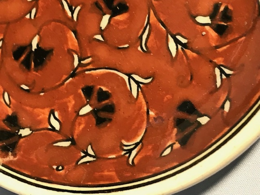 KUTAHYA EL CALIŞMASI CİNİ İSTANBUL HİLTON İÇİN YAPILMIŞ CEREZLİK TABAK