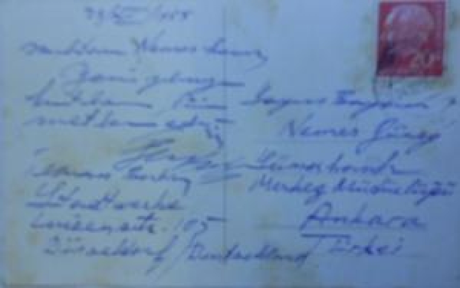 YILBAŞI TEBRİK KARTI POSTADAN ĞECMİŞ YAZILI PULLU NOEL BABA 