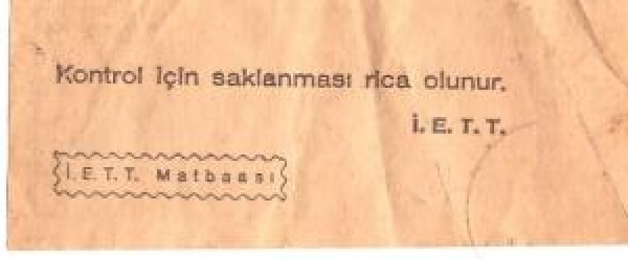 İSTANBUL İETT ÖĞRENCİ ER BİLET 50 KURUŞ 1970 