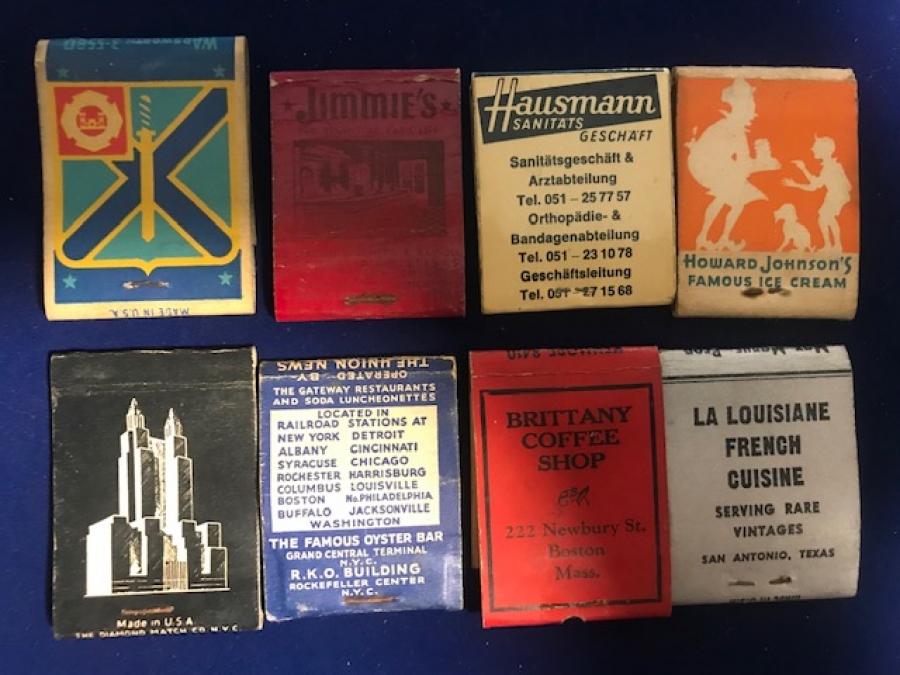 8 ADET İŞ YERİ KAFE BAR HOTEL KULLANILMIŞ REKLAM KİBRİTRELİ