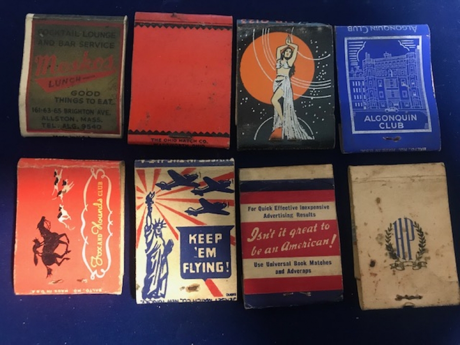 8 ADET KARIŞIK İŞ YERİ HOTEL LOKANTA BAR KAFE REKLAM KİBRİTLERİ